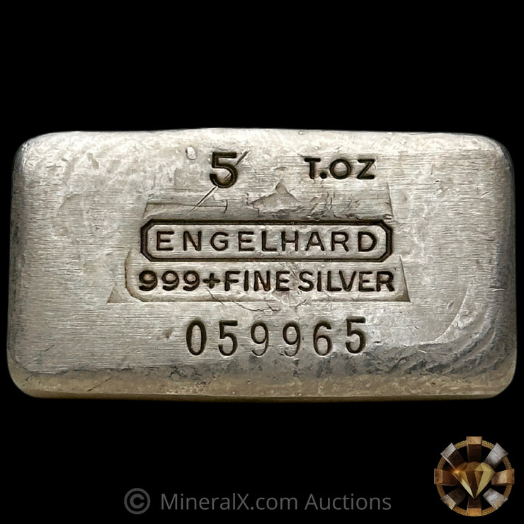 5oz Engelhard 0-Leading 7th Series Vintage Silver Bar