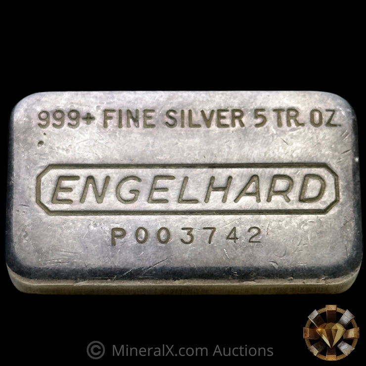 5oz Engelhard P Loaf Vintage Silver Bar