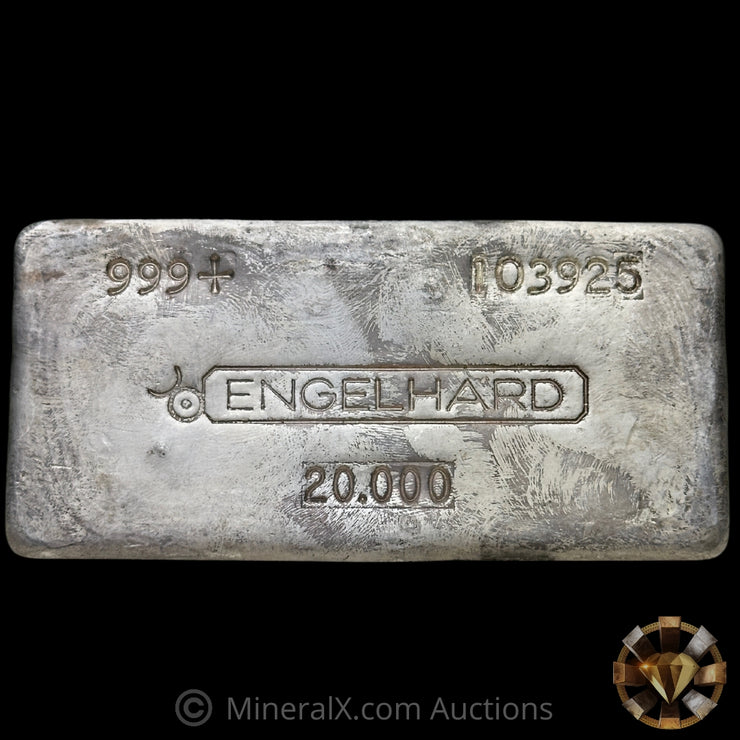 20oz Engelhard 4th Series Bull Logo Vintage Silver Bar