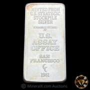 10oz 1981 US Assay Office San Francisco Vintage Silver Bar