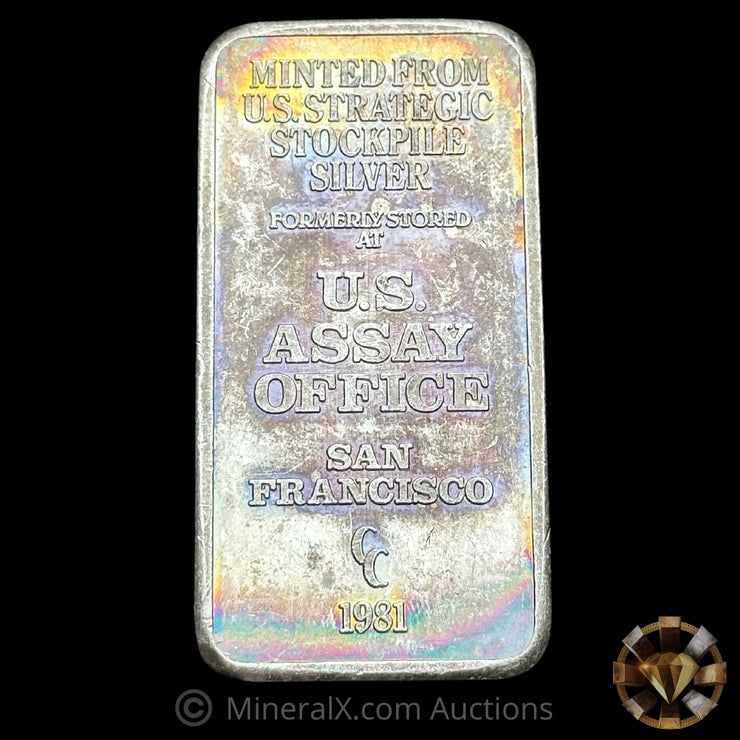 5oz 1981 US Assay Office San Francisco Vintage Silver Bar