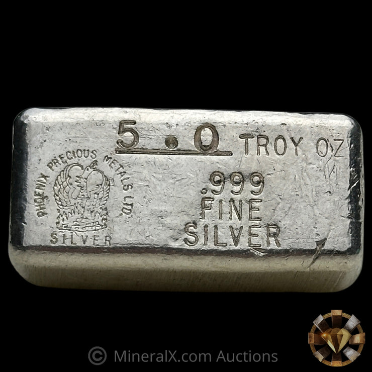 5oz Phoenix Precious Metals Vintage Silver Bar