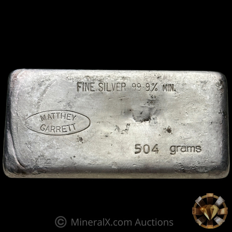 504g Matthey Garrett Australia Vintage Silver Bar