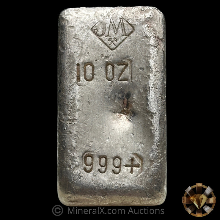 10oz JM Johnson Matthey Small Hallmark Vintage Silver Bar