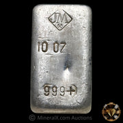 10oz Johnson Matthey JM Small Logo Vintage Silver Bar