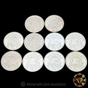 x10 1oz Engelhard E Logo Prospectors (x4 1983, x6 1982)