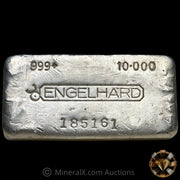 10oz Engelhard Floating Decimal Bull Logo Vintage Silver Bar