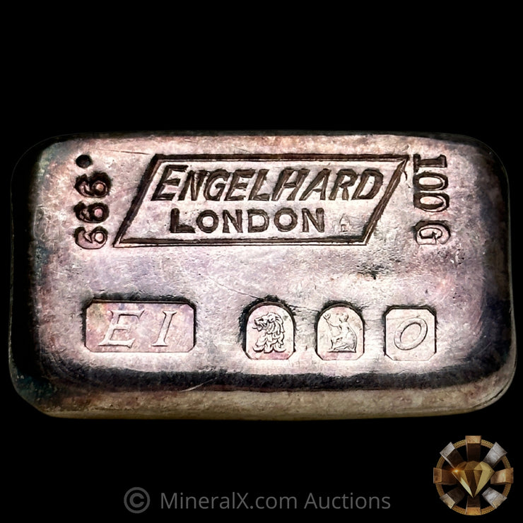 100g Engelhard London Vintage Silver Bar