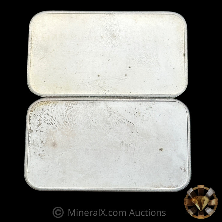 x2 1oz Gold Standard Vintage Silver Bars