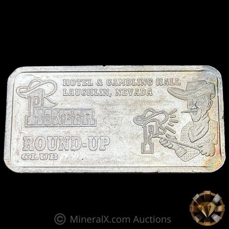 5oz Pioneer Round Up Laughlin NV Vintage Silver Bar