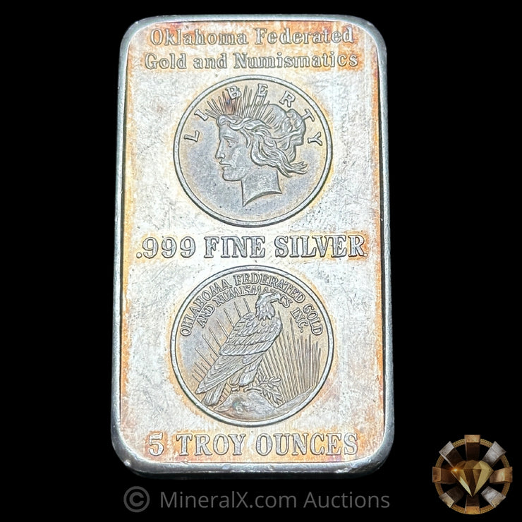 5oz Oklahoma Federated Gold and Numismatics Vintage Silver Bar