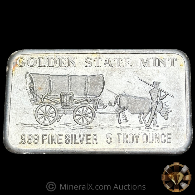 5oz Golden State Mint Vintage Silver Bar