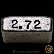 2.72oz IPM International Precious Metals Vintage Silver Bar With Unique Side Stamped Weight