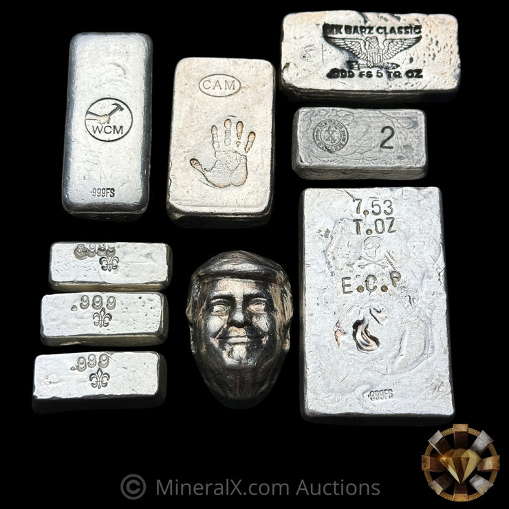 32.63oz Misc Modern Silver Bar Lot