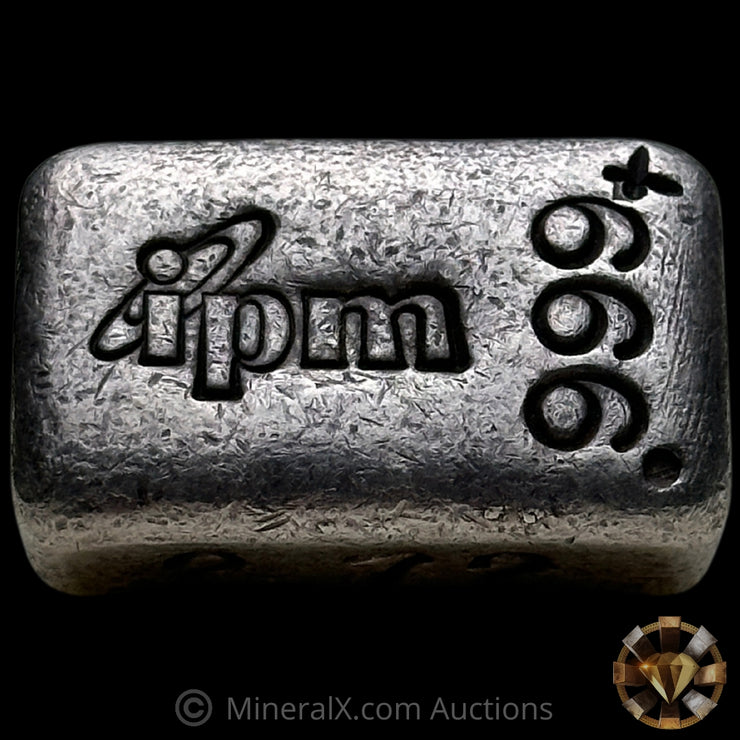 2.72oz IPM International Precious Metals Vintage Silver Bar With Unique Side Stamped Weight