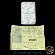 10oz Liberty Trade MTB Bank Vintage Silver Bar With Numbers Matching COA