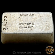 24.72oz American Credit Bar Vintage Silver Bar