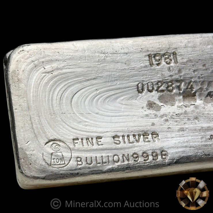 1000g (Kilo) Harrington Metallurgy Ltd Australia Vintage Silver Bar with DCL Counterstamp