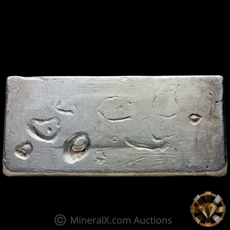 20oz Engelhard Bull Logo Vintage Silver Bar With Unique Repeating Serial