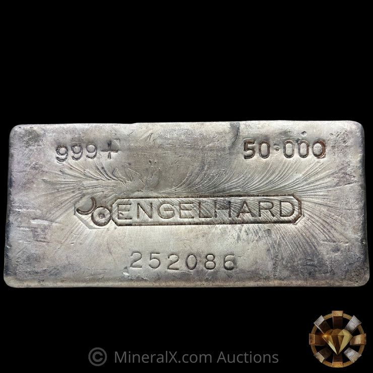 50oz Engelhard 6th Series Bull Logo Vintage Silver Bar