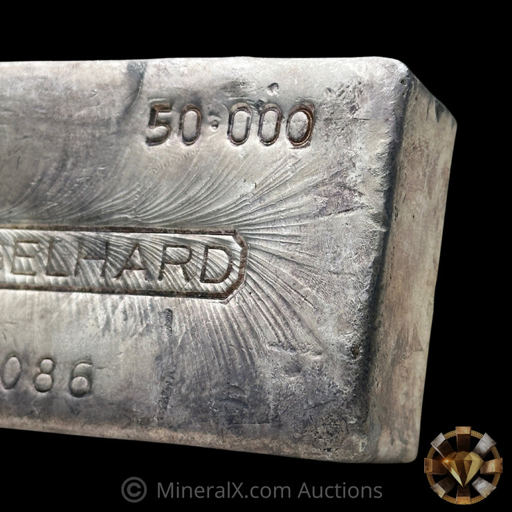 50oz Engelhard 6th Series Bull Logo Vintage Silver Bar