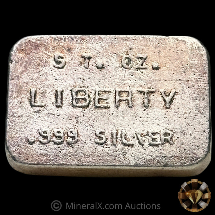 5oz Liberty Vintage Silver Bar
