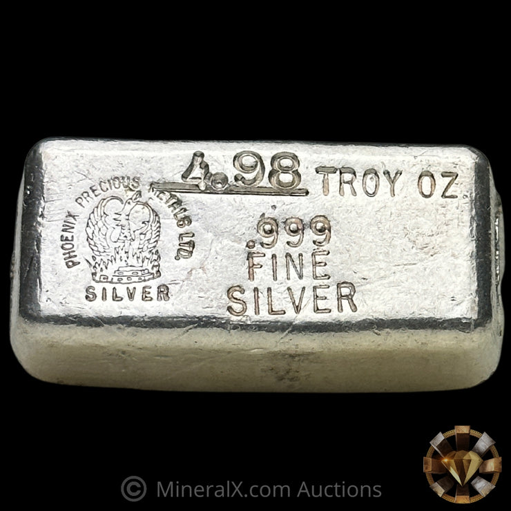 4.98oz Phoenix Precious Metals Vintage Silver Bar