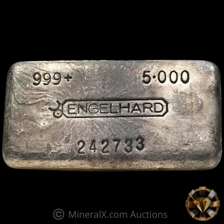 5oz Engelhard Bull Logo Vintage Silver Bar