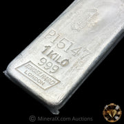 Kilo Engelhard London Mocatta & Goldsmid Bullion Brokers Counterstamp Vintage Silver Bar Mint In Shrink Wrap Plastic