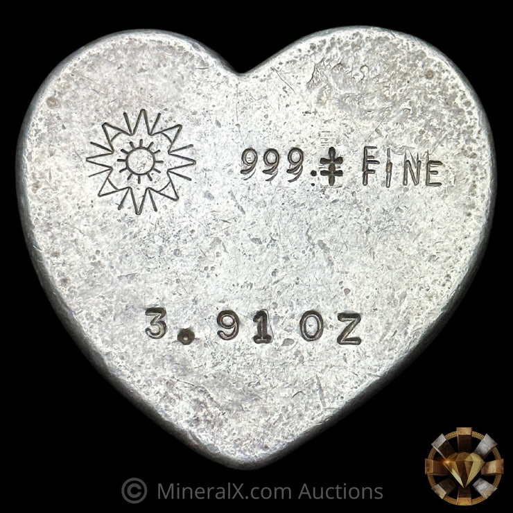 3.91oz Alexander Westerfall Aztec Sun Vintage Silver Bar