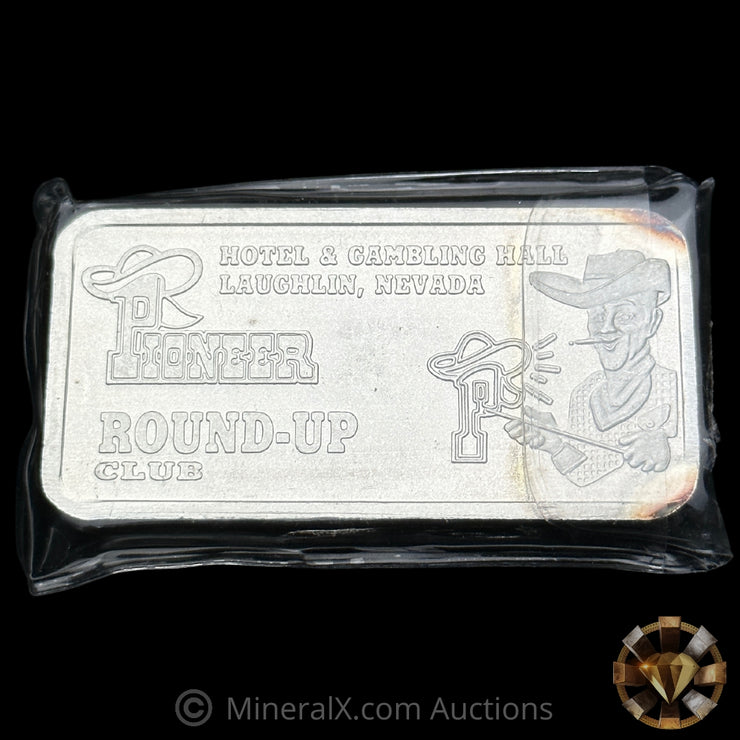 5oz Pioneer Round Up Club Vintage Silver Bar