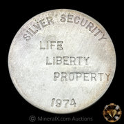 1oz 1974 Silver Security Life Liberty Property Vintage Silver Round / Coin