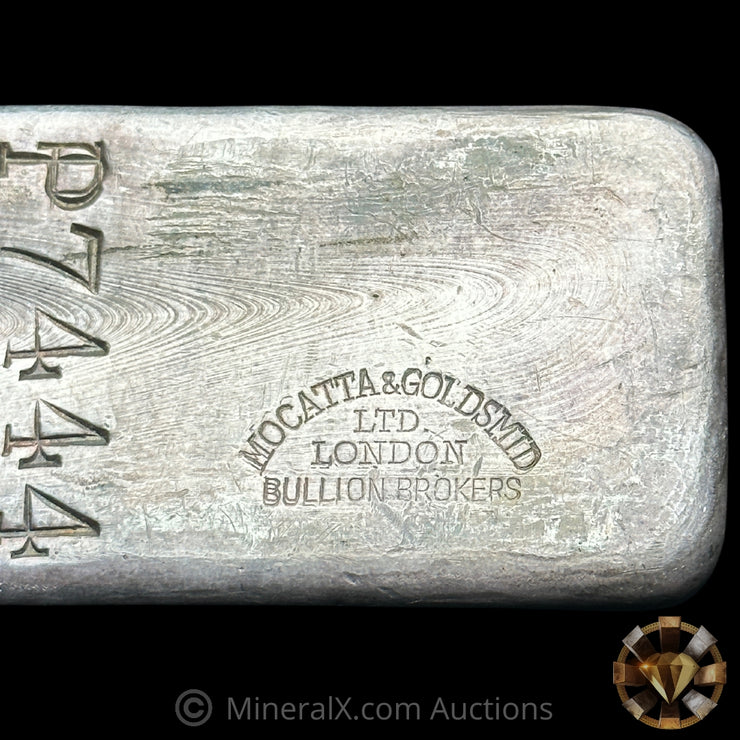 Kilo Engelhard London Vintage Silver Bar With Mocatta & Goldsmid Counterstamp