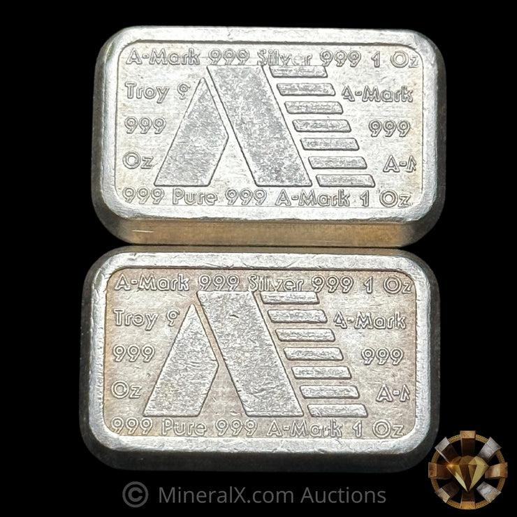 x2 1oz AMARK Stacker Vintage Silver Bars