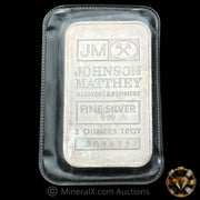 2oz Johnson Matthey JM Vintage Silver Bar In Original Seal