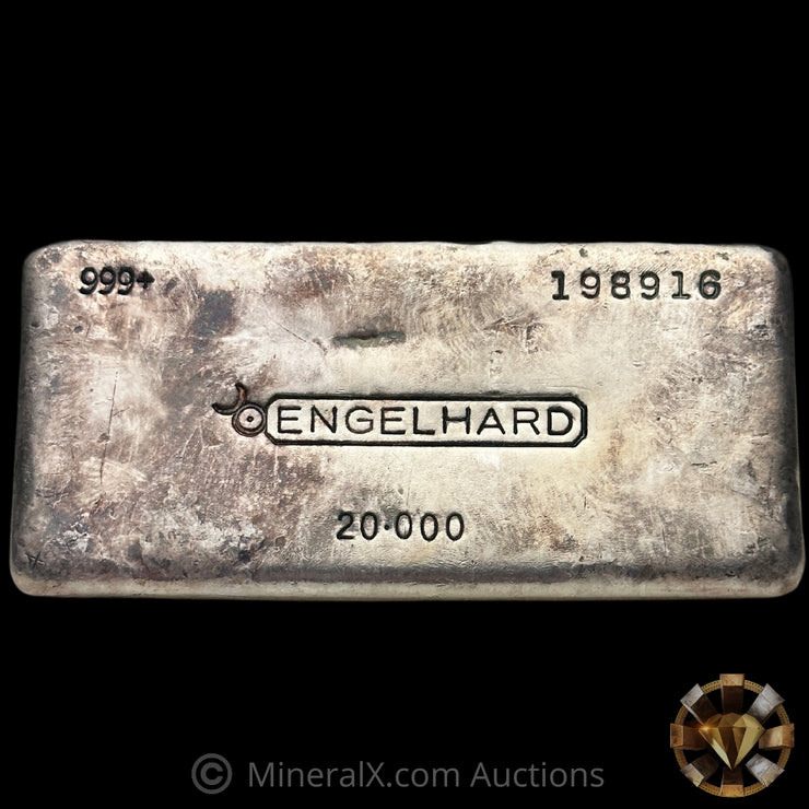 20oz Engelhard Bull Logo Vintage Silver Bar