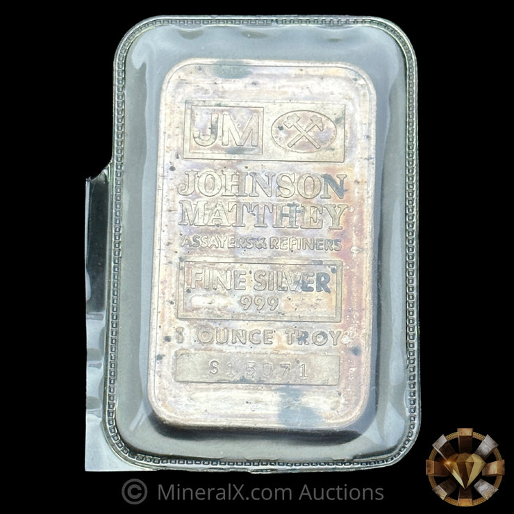1oz Johnson Matthey Sooter Studios Vintage Silver Bar In Seal