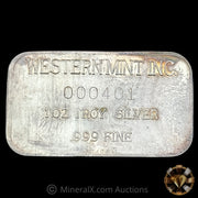 1oz Western Mint Inc Canadas Yukon Vintage Silver Bar