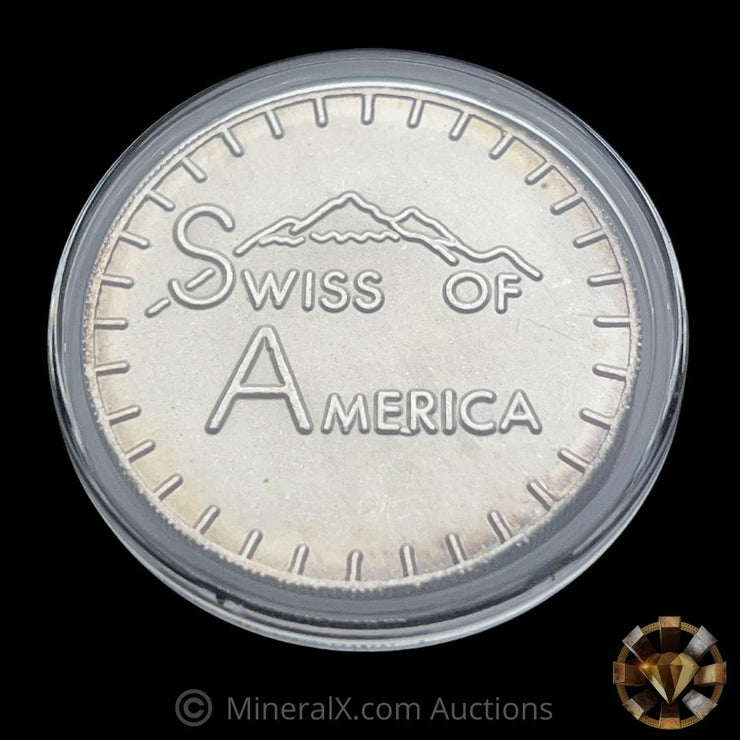 1974 Swiss of America Draper Mint 1oz Vintage Silver Coin