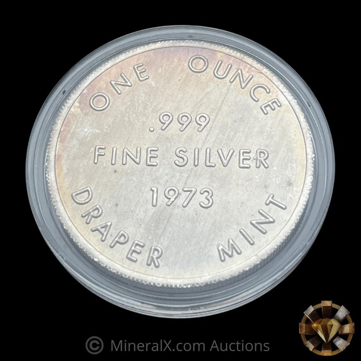 1973 Swiss of America Draper Mint 1oz Vintage Silver Coin
