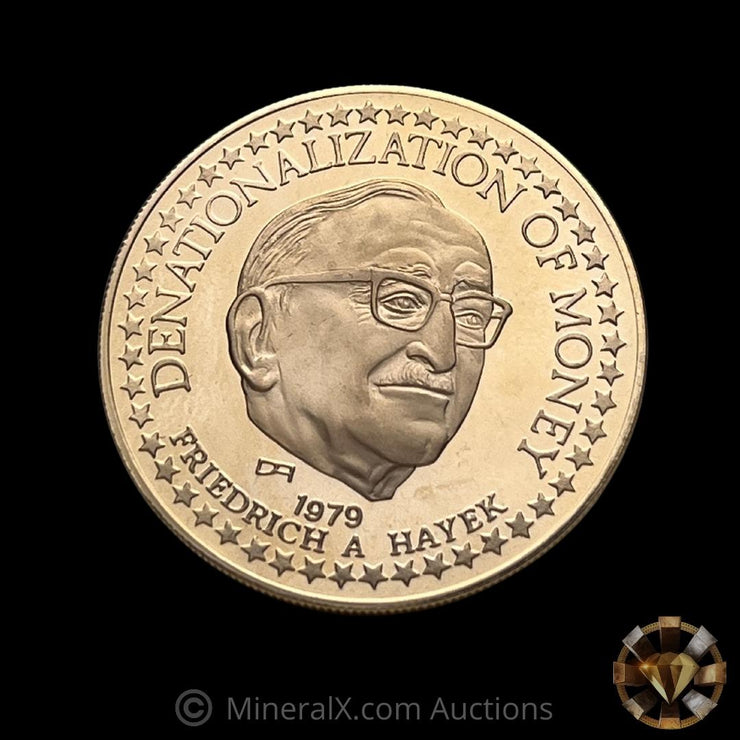 1979 Gold Standard Corporation “Denationalization of Money” Vintage 1/2oz Proof Gold Coin