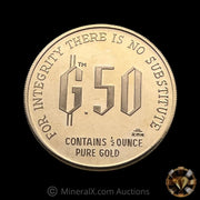 1979 Gold Standard Corporation “Denationalization of Money” Vintage 1/2oz Proof Gold Coin