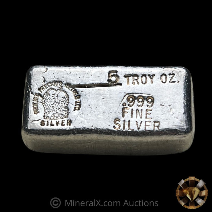 Phoenix Precious Metals 5oz Vintage Silver Bar