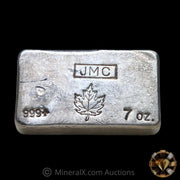 Johnson Matthey JMC 7oz Vintage Poured Silver Bar