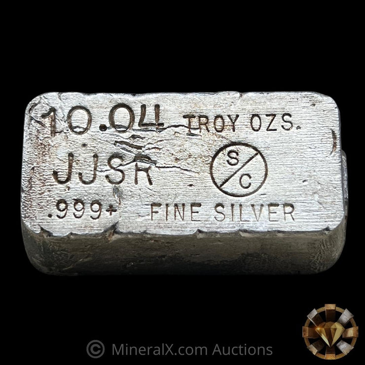 JJSR 10.04oz Vintage Poured Silver Bar