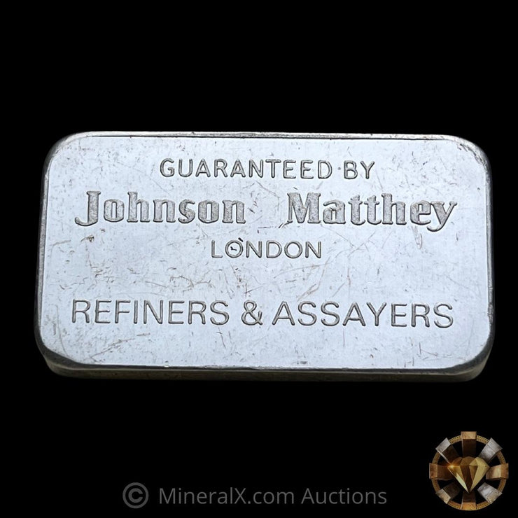 Johnson Matthey London JMC 100g Vintage Silver Bar