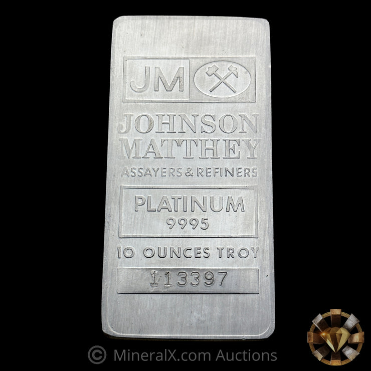 10oz Johnson Matthey JM Vintage Platinum Bar