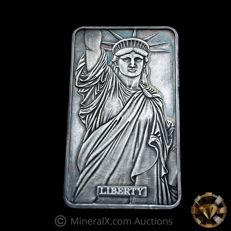 MTB Bank New York 1oz Vintage Silver Bar with Original Numbers Matching Assay Card