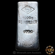 Ogussa 1000g 1 Kilo "Feinsilber" Vintage Poured Silver Bar