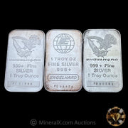 x3 Engelhard 1oz Vintage Silver Bars